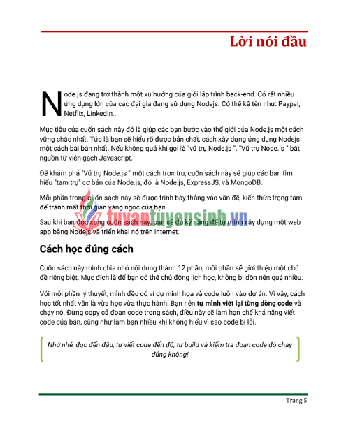 Tải FREE sách Lập Trình Với Node.Js Thật Đơn Giản PDF - Tự Xây Dựng Ứng Dụng Từ A - Z