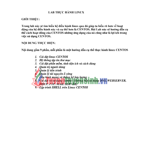Tải FREE tài liệu Lab Thực Hành Linux PDF