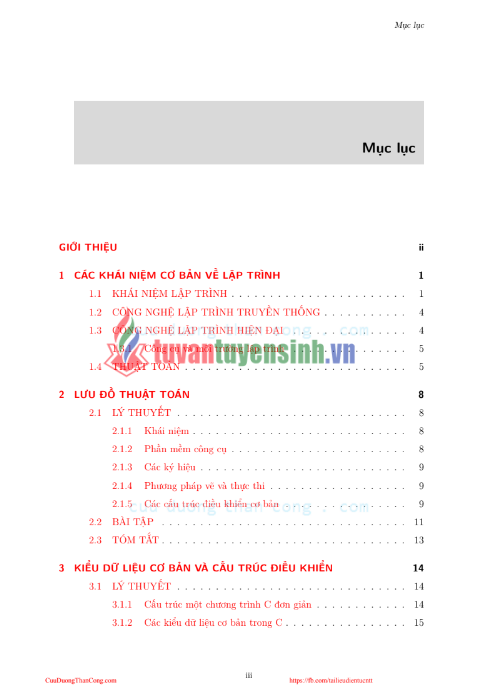 Tải FREE tài liệu Lập Trình C, C++ PDF - Bùi Tiến Lên