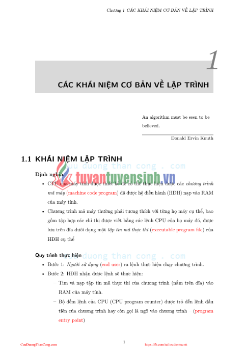 Tải FREE tài liệu Lập Trình C, C++ PDF - Bùi Tiến Lên
