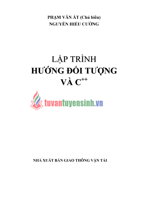 Tải FREE tài liệu Lập Trình Hướng Đối Tượng Và C++ PDF - Chủ Biên Phạm Văn Ất 8 Tải FREE tài liệu Lập Trình Hướng Đối Tượng Và C++ PDF - Chủ Biên Phạm Văn Ất