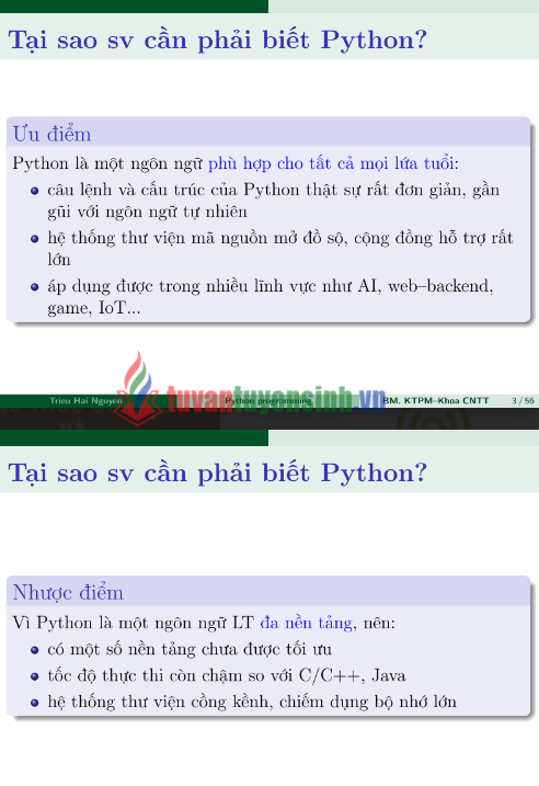 Tải FREE tài liệu Lập Trình Python PDF - Nguyễn Hải Triều
