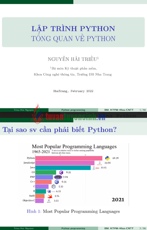 Tải FREE tài liệu Lập Trình Python PDF - Nguyễn Hải Triều