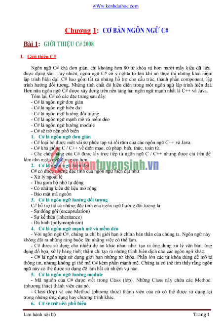 Tải FREE tài liệu Lập Trình Window PDF - Tuyển Tập C Cơ Bản 6 Tải FREE tài liệu Lập Trình Window PDF - Tuyển Tập C Cơ Bản