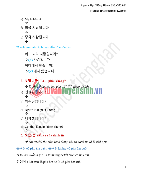 Tải FREE tài liệu Ngữ Pháp Và Bài Tập Sơ Cấp 1 PDF - Alpaca Học Tiếng Hàn 6 Tải FREE tài liệu Ngữ Pháp Và Bài Tập Sơ Cấp 1 PDF - Alpaca Học Tiếng Hàn