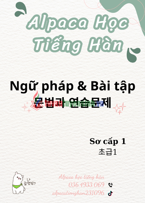 Tải FREE tài liệu Ngữ Pháp Và Bài Tập Sơ Cấp 1 PDF - Alpaca Học Tiếng Hàn