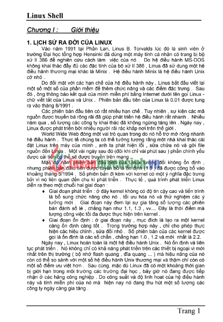 Tải FREE tài liệu Sử Dụng Linux Shell PDF