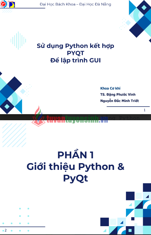 Tải FREE tài liệu Sử Dụng Python Kết Hợp PYQT Để Lập Trình GUI PDF