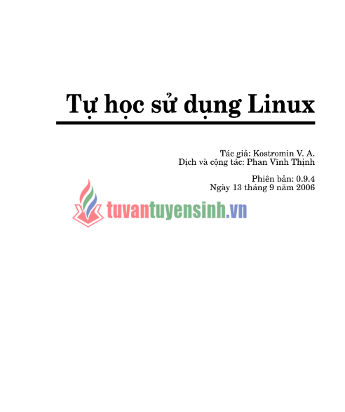 Tải FREE tài liệu Tự Học Sử Dụng Linux PDF