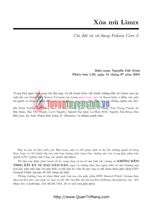 Tải FREE tài liệu Xóa Mù Linux PDF - Nguyễn Đức Kính