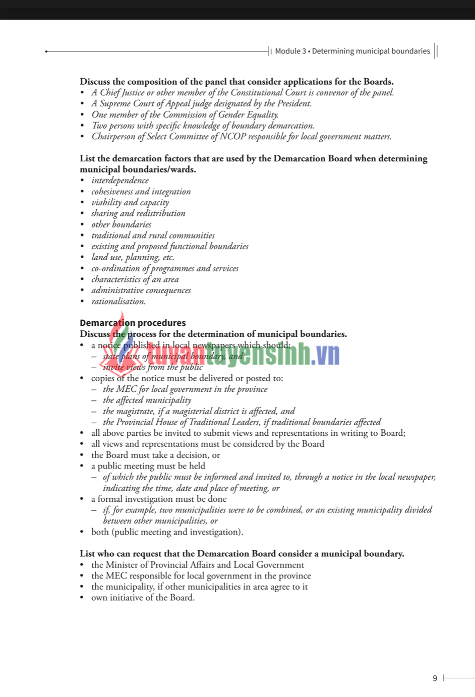 N5 Municipal Administration Lecturer Guide 7