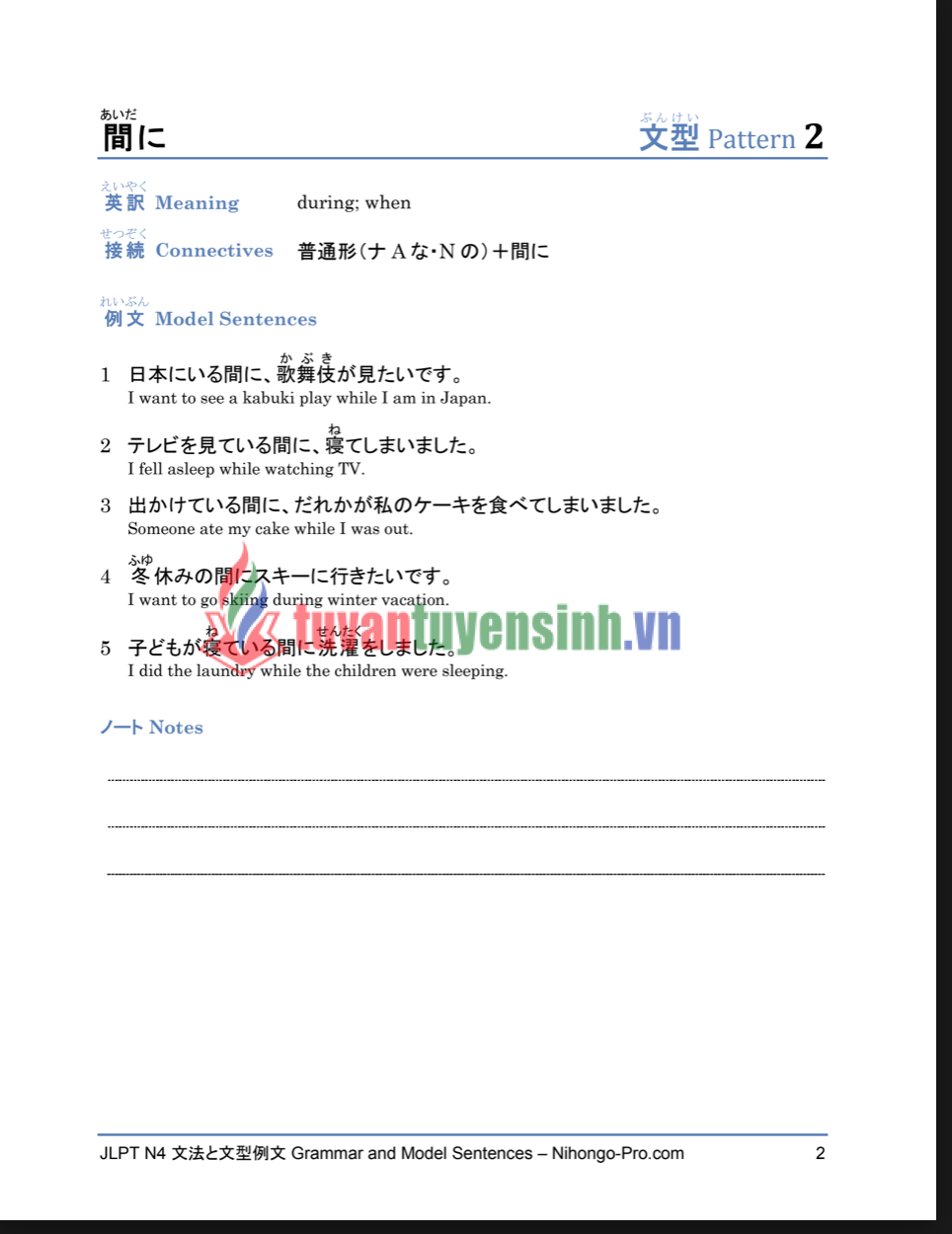 Sách N4 Grammar and Model Sentences N4 1402 01 5