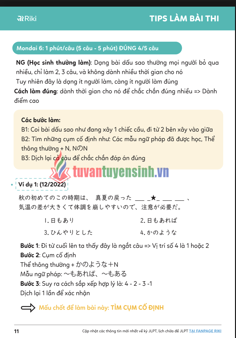 Sách TỔNG HỢP NHANH MẸO THI JLPT N1 6