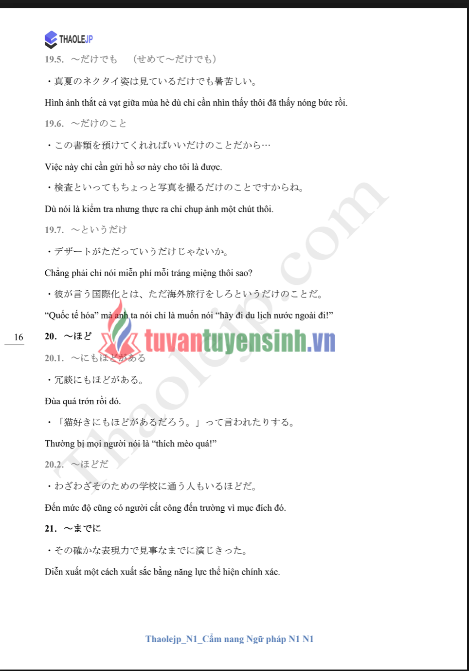 Sách Thaolejp N1 Cẩm Nang Ngữ Pháp N1 5