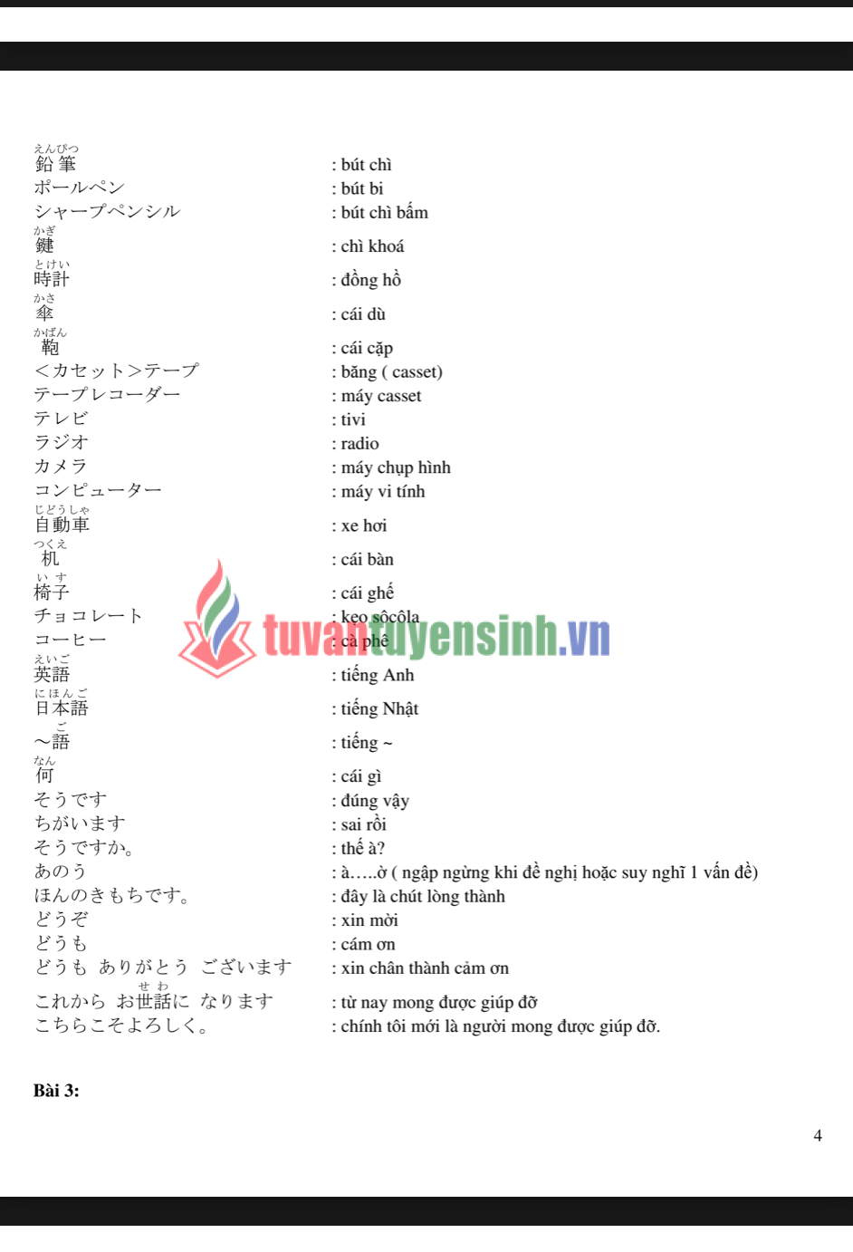 Sách từ vựng tiếng Nhật thông dụng giao tiếp 9