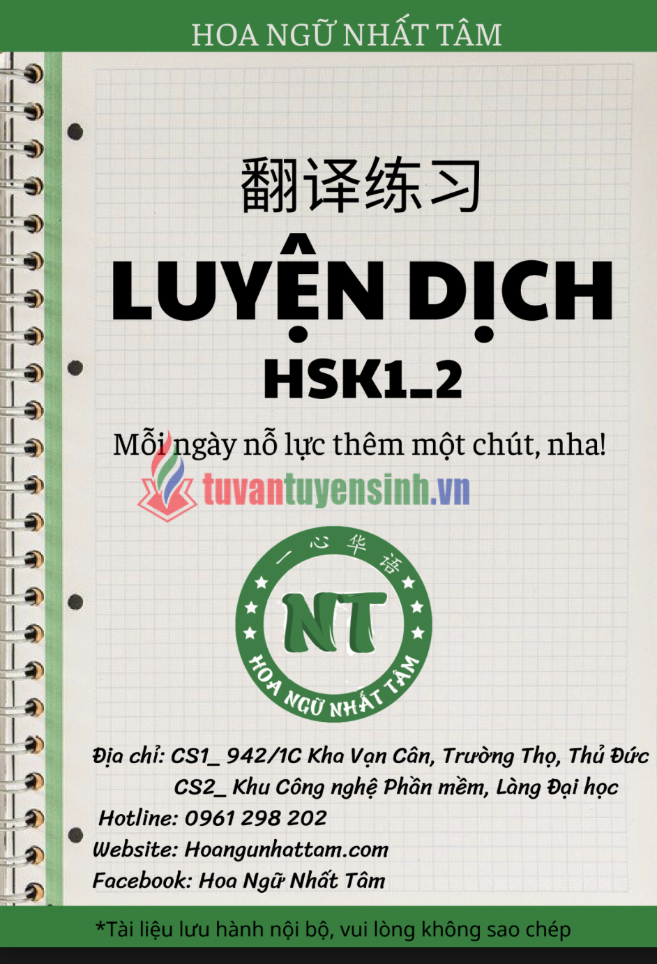 TẢI FREE sách Luyện Dịch HSK1_2 PDF có tiếng Việt