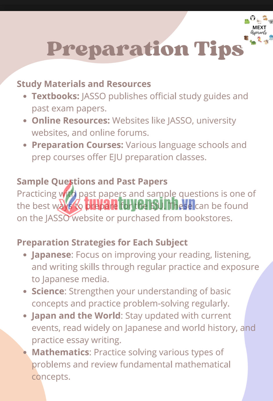 TẢI FREE sách The EJU guide book by MEXT aspirants 8