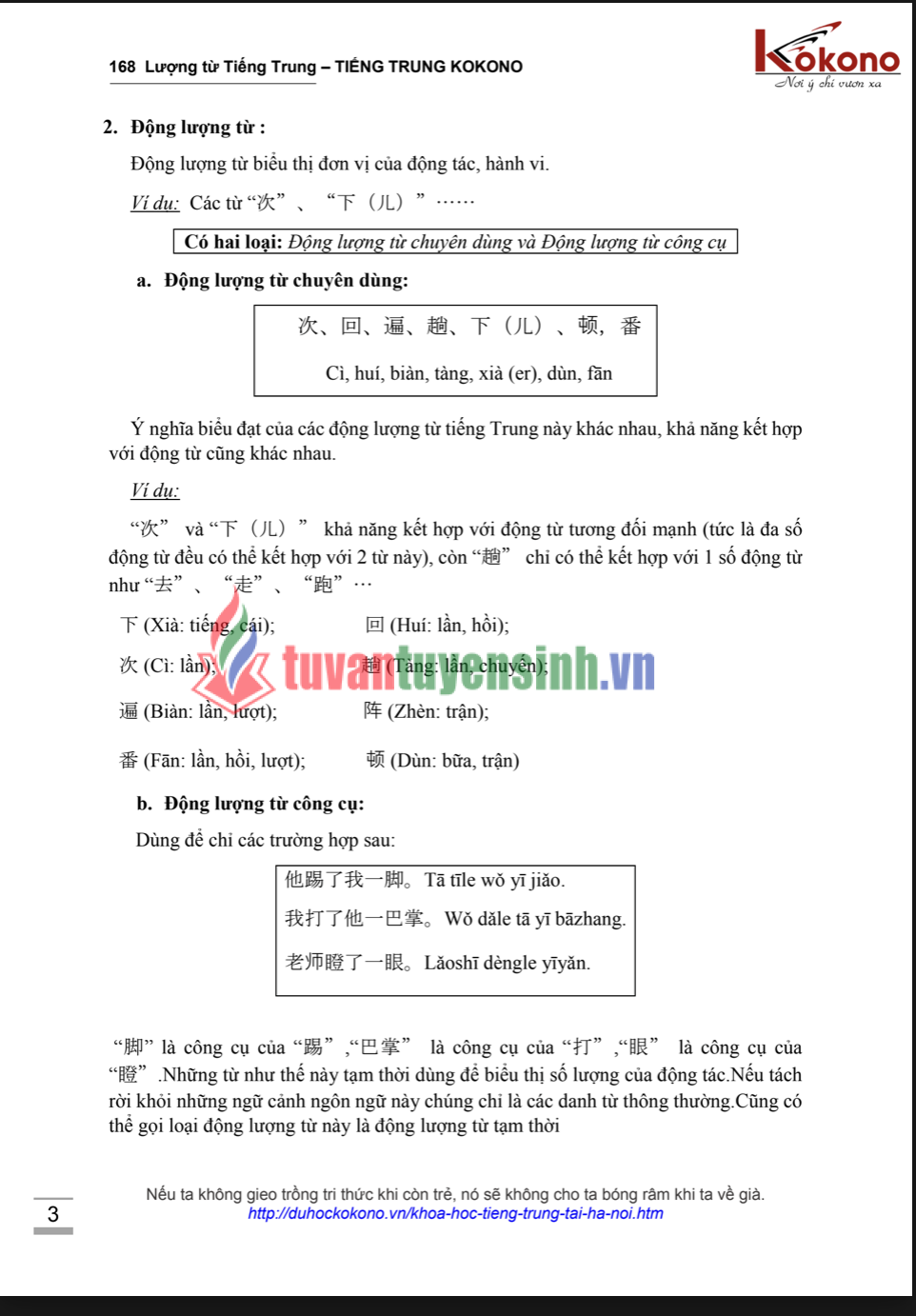 Tải FREE sách 168 Lượng Từ Tiếng Trung PDF có tiếng Việt 3