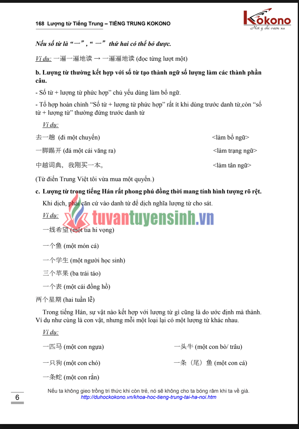 Tải FREE sách 168 Lượng Từ Tiếng Trung PDF có tiếng Việt 6