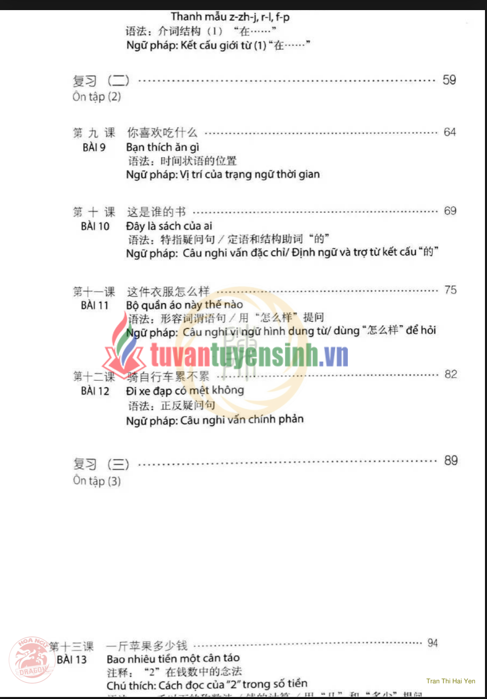 Tải FREE sách 345 Câu Khẩu Ngữ Tiếng Hán 1 PDF có tiếng Việt 6