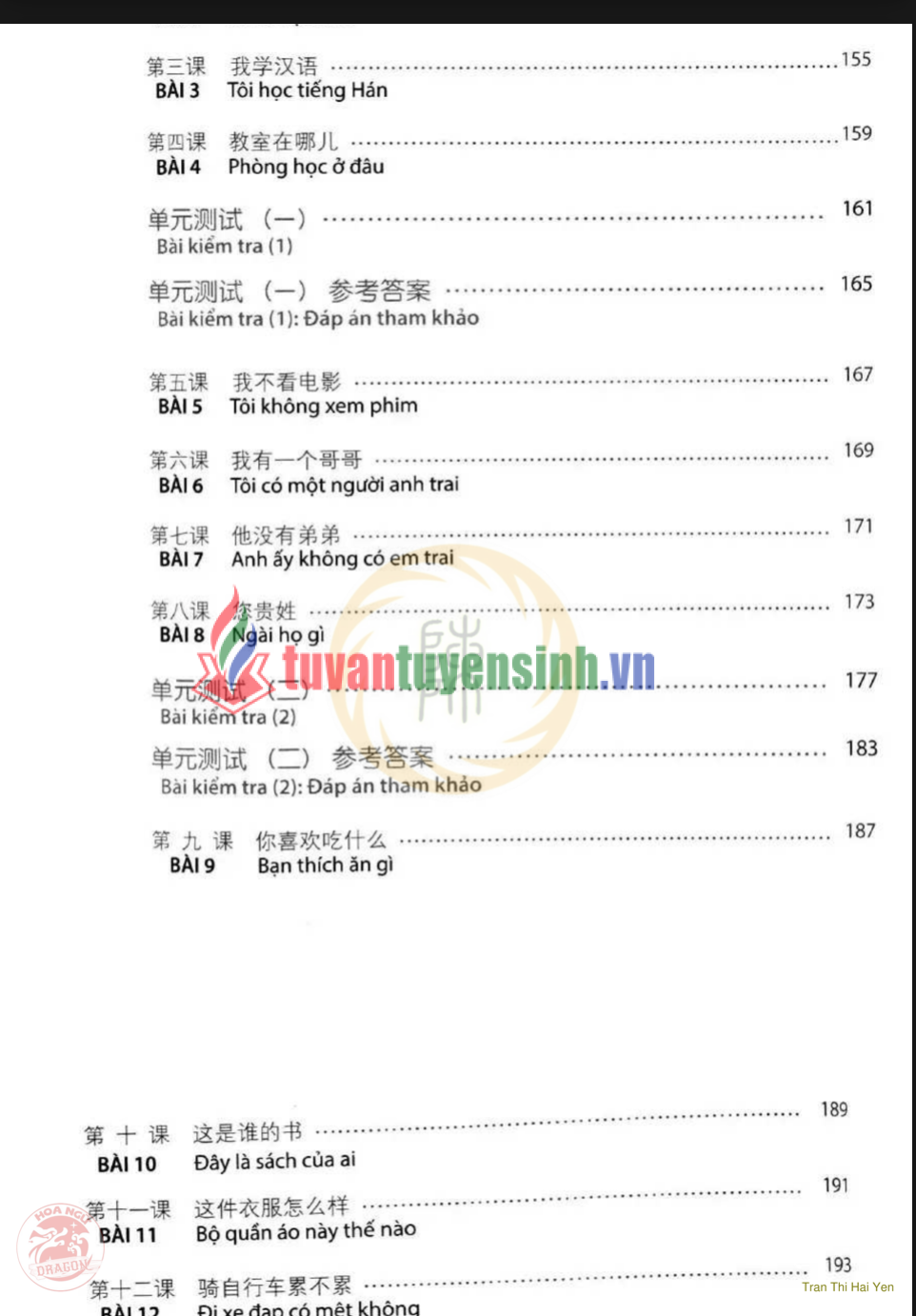 Tải FREE sách 345 Câu Khẩu Ngữ Tiếng Hán 1 PDF có tiếng Việt 8