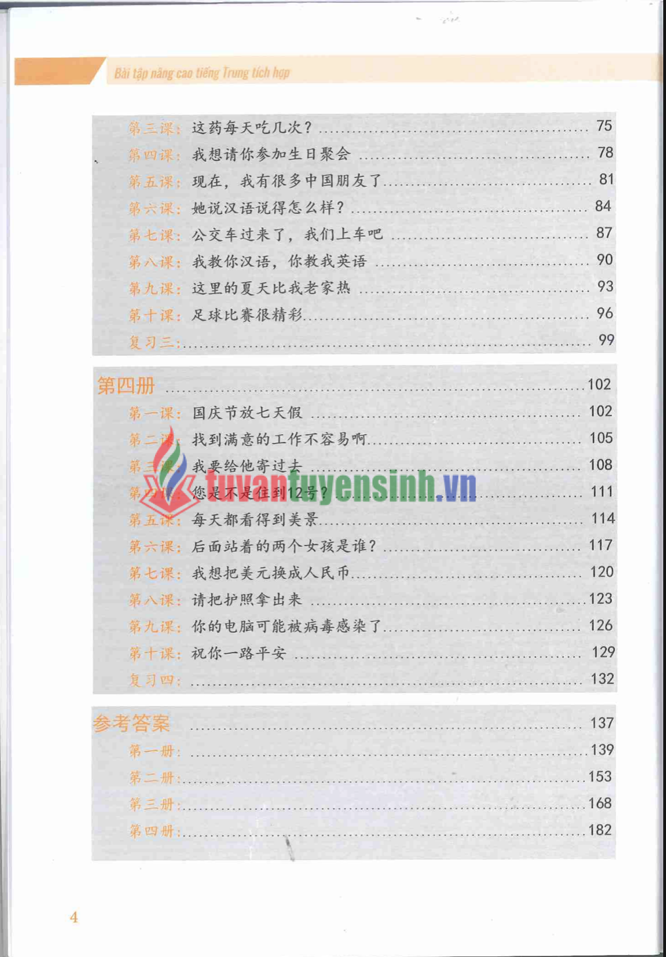 Tải FREE sách BÀI TẬP BỔ TRỢ HÁN NGỮ TÍCH HỢP MSUTONG PDF 2