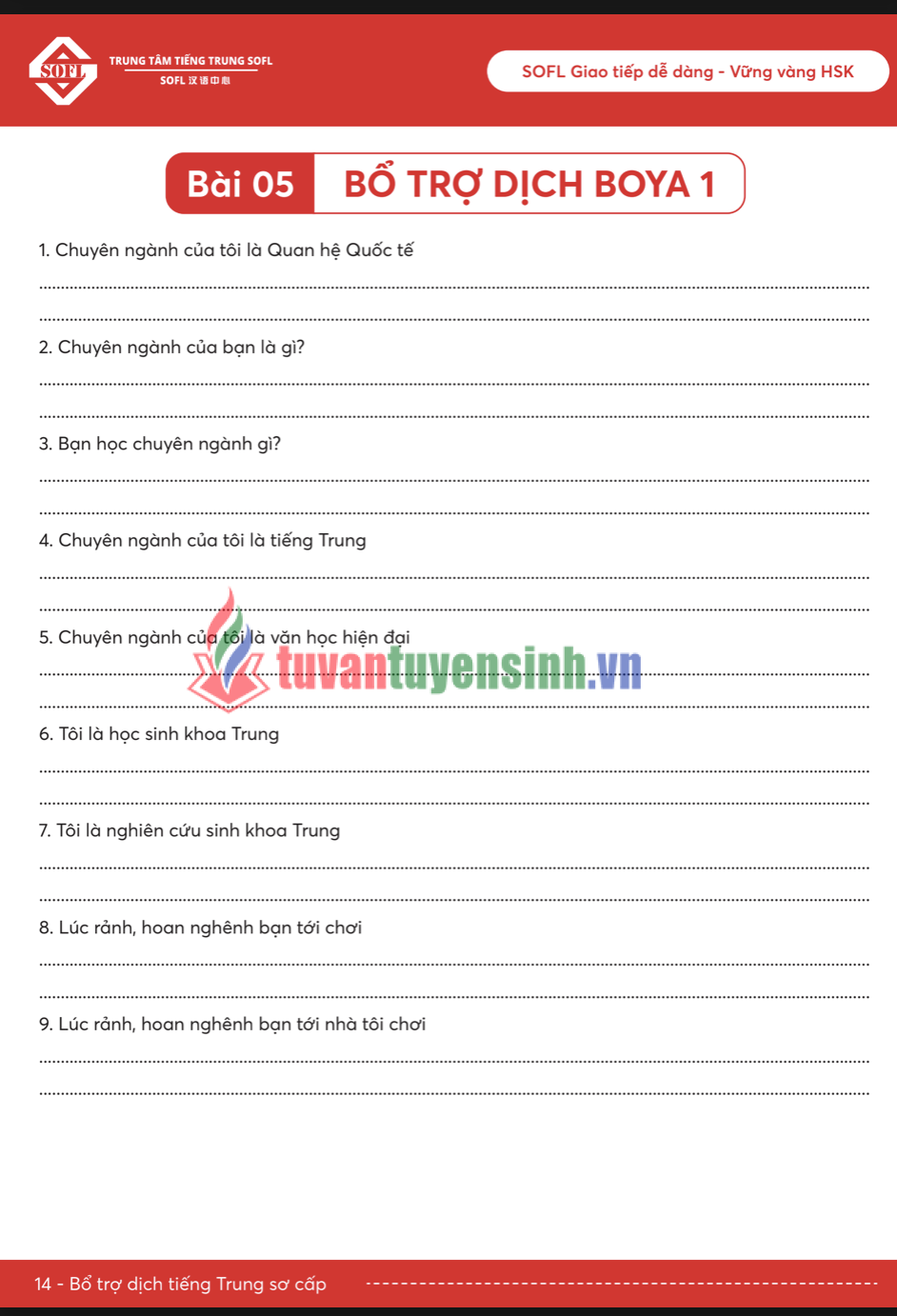 Tải FREE sách Bổ Trợ Dịch Sơ Cấp BOYA1 HSK3 7