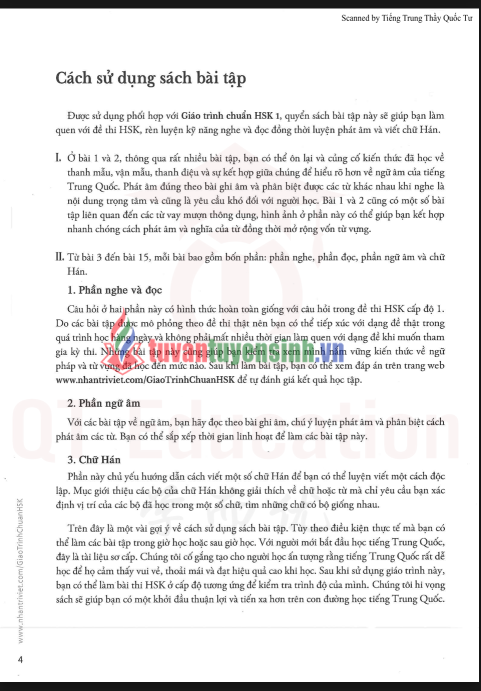 Tải FREE sách HSK1 Sách Bài Tập PDF có tiếng Việt 2