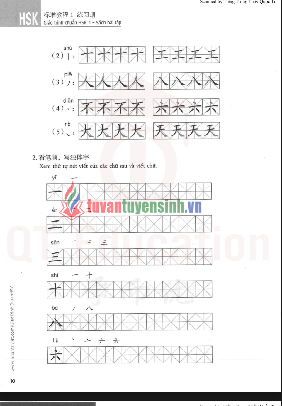 Tải FREE sách HSK1 Sách Bài Tập PDF có tiếng Việt 7