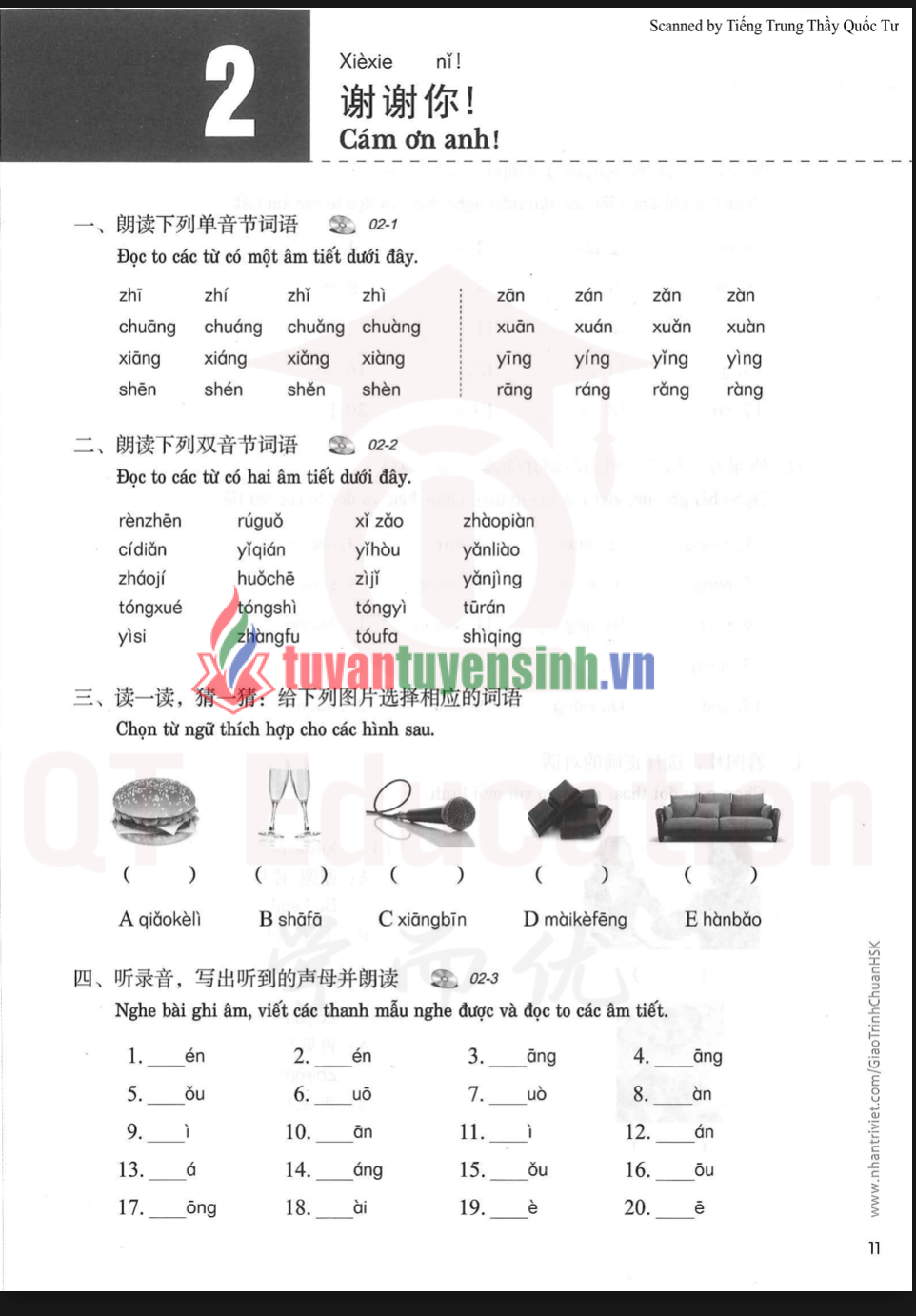 Tải FREE sách HSK1 Sách Bài Tập PDF có tiếng Việt 8