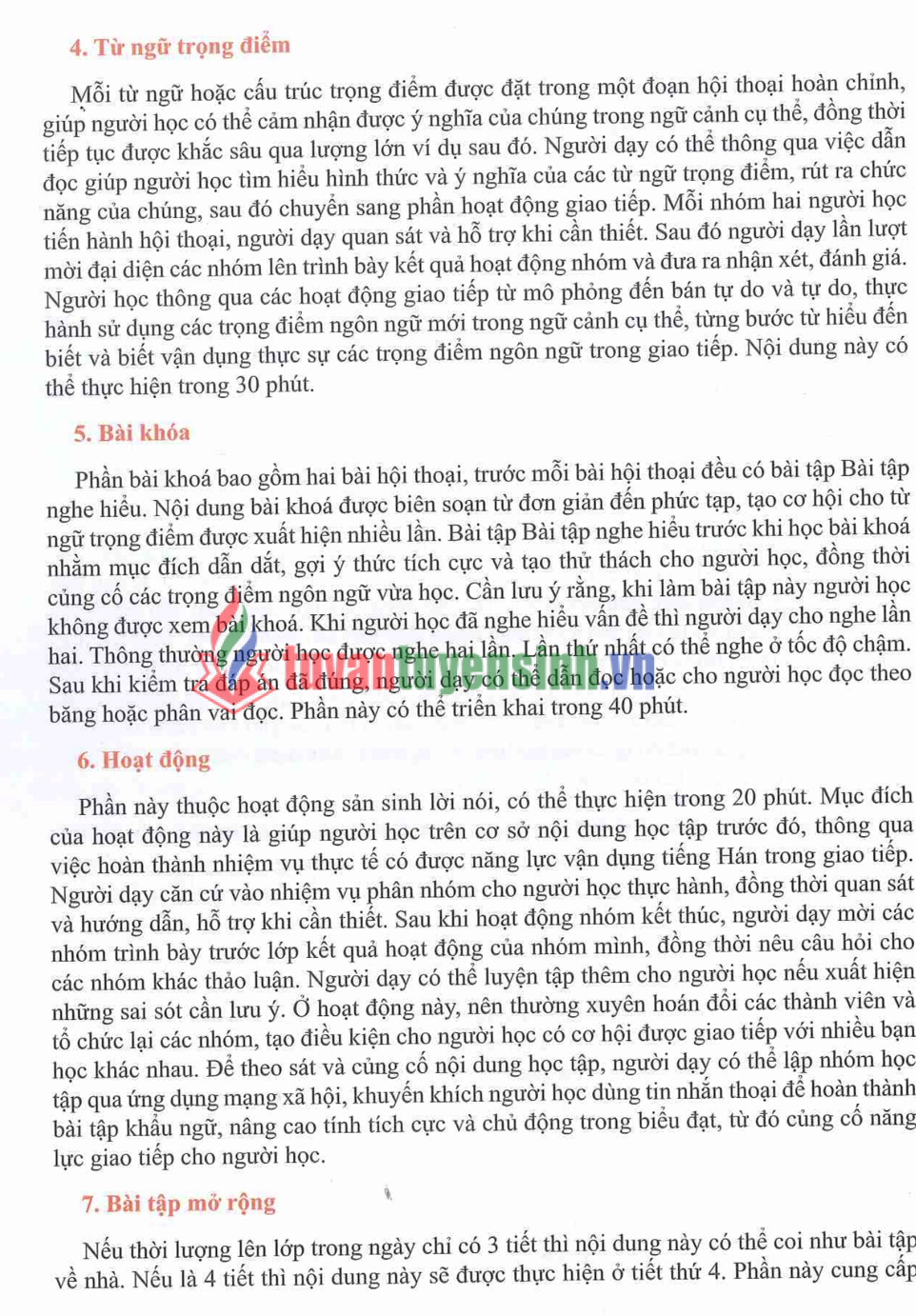 Tải FREE sách Hán ngữ MSUTONG Sơ cấp 3 PDF có tiếng Việt 4