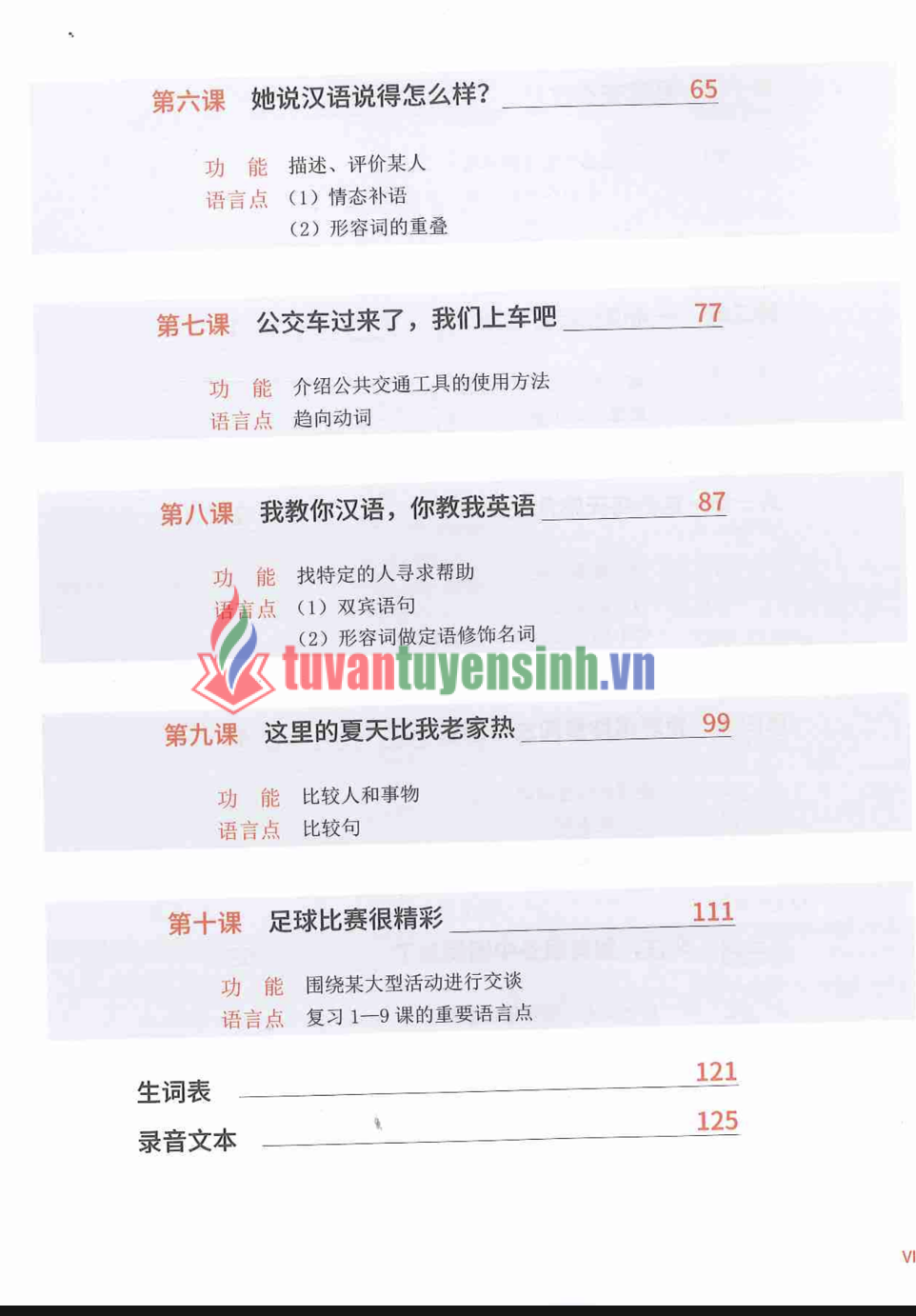 Tải FREE sách Hán ngữ MSUTONG Sơ cấp 3 PDF có tiếng Việt 8