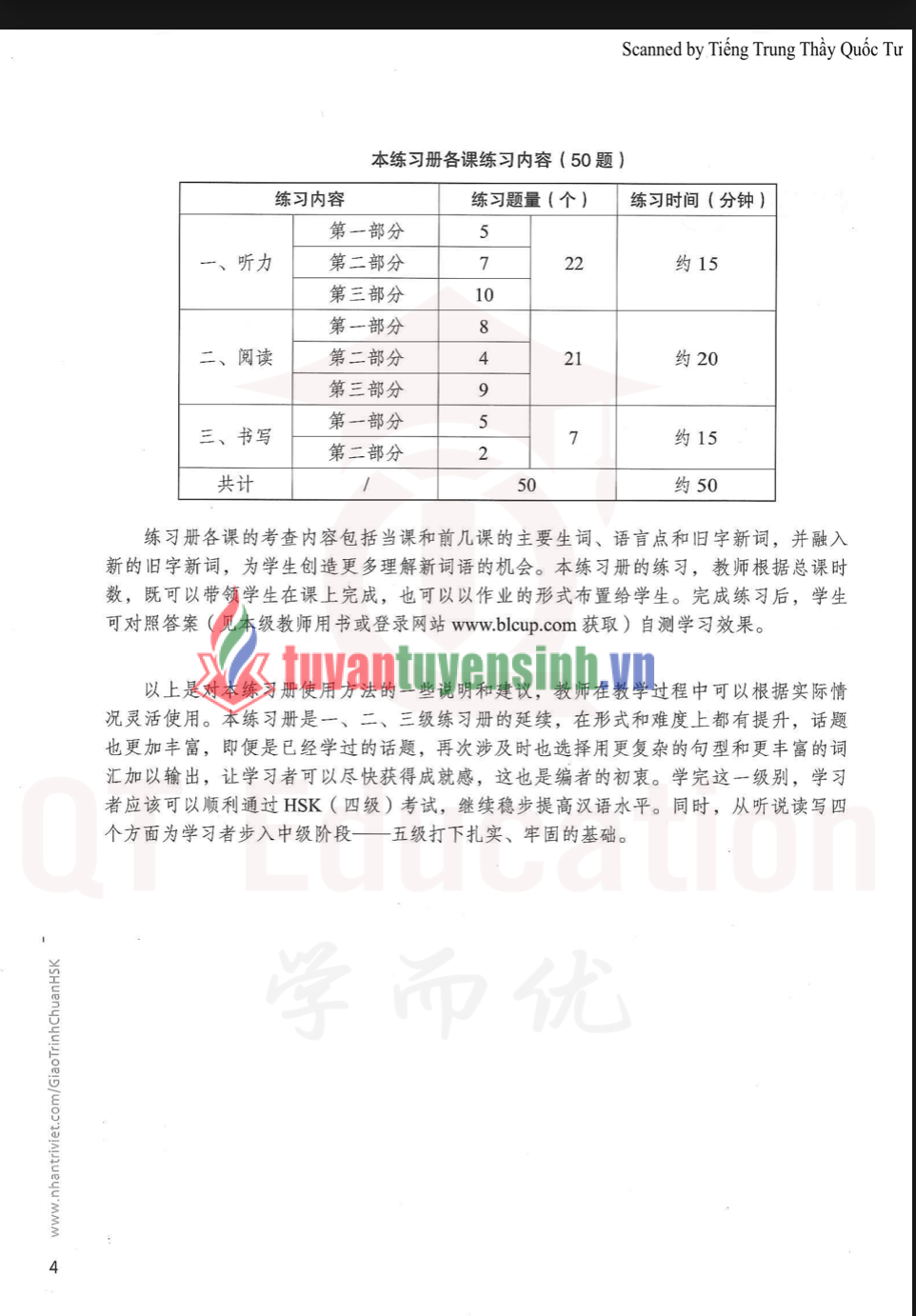 Tải Giáo trình chuẩn HSK 4 Sách Bài Tập 1 PDF có tiếng Việt 2