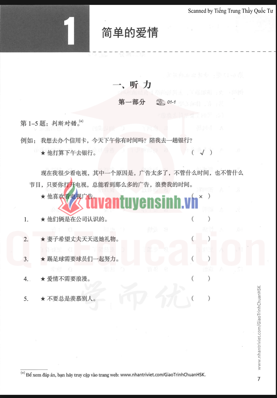 Tải Giáo trình chuẩn HSK 4 Sách Bài Tập 1 PDF có tiếng Việt 4