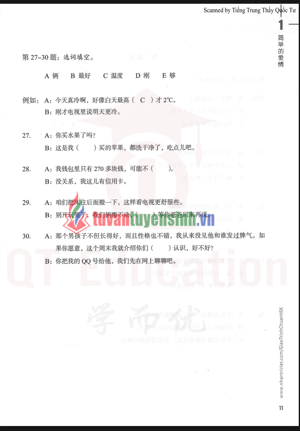 Tải Giáo trình chuẩn HSK 4 Sách Bài Tập 1 PDF có tiếng Việt 8