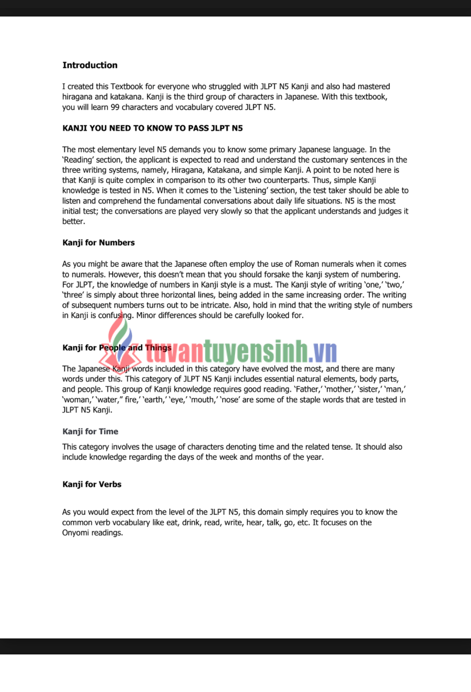 sách Basic Kanji JLPT N5 1