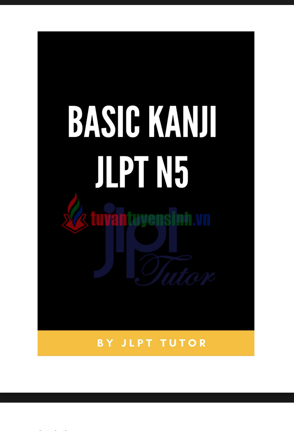 sách Basic Kanji JLPT N5