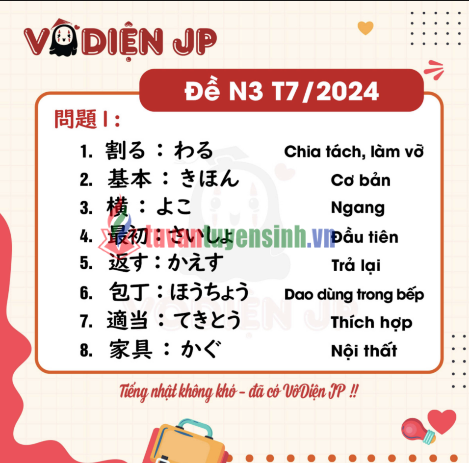 sách Kanji n3 Các Năm 1