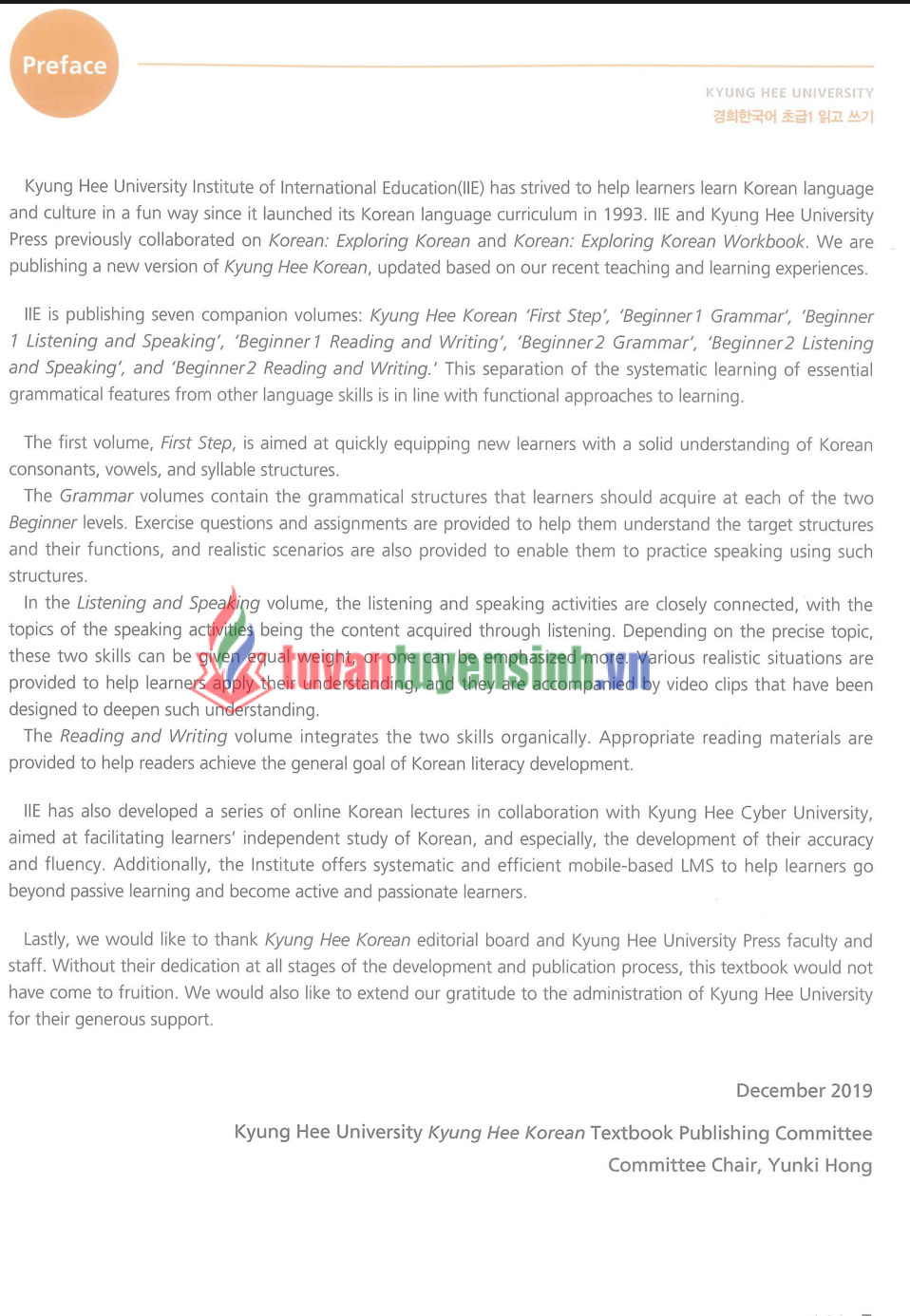 sách Kyung Hee Đọc Viết 1 Sơ Cấp 4