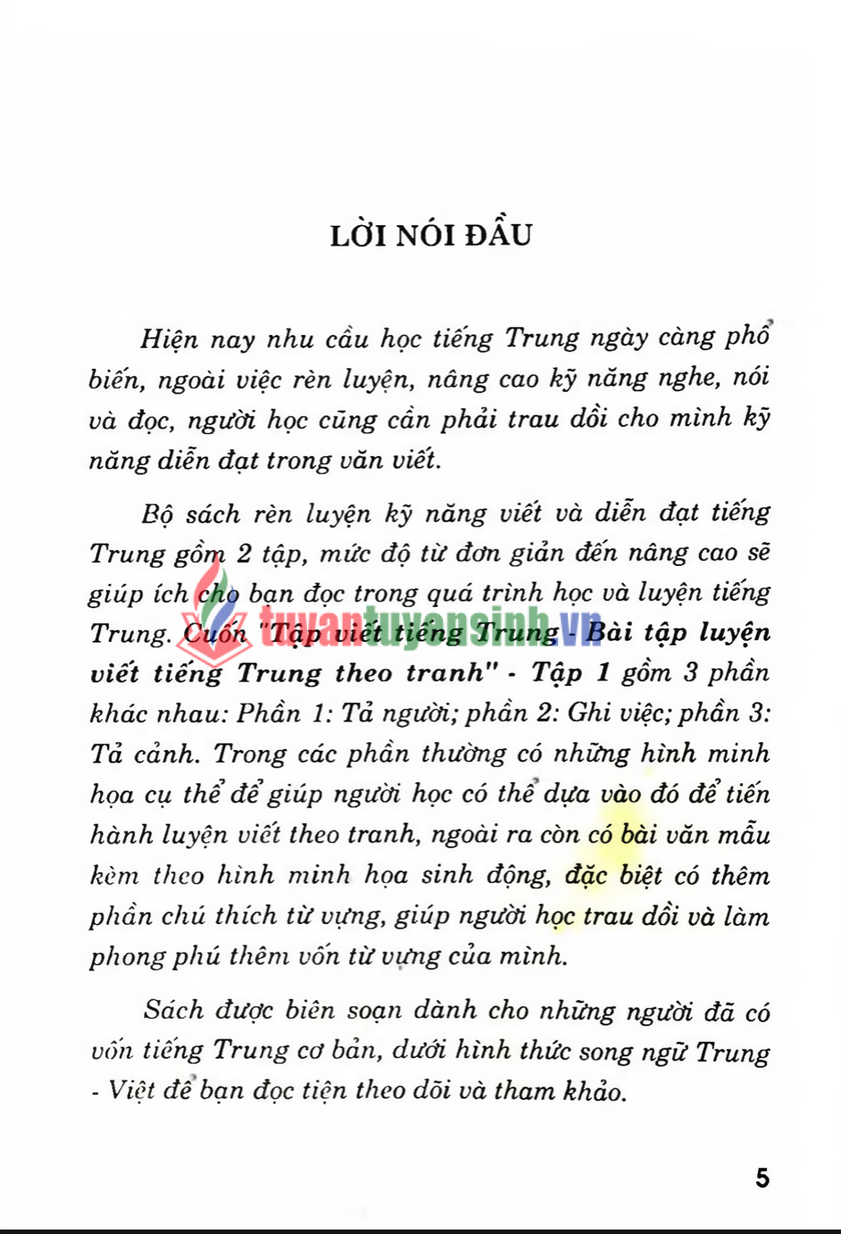 sách Tập Viết Tiếng Trung – Bài Tập Luyện Viết Tiếng Trung Theo Tranh 1