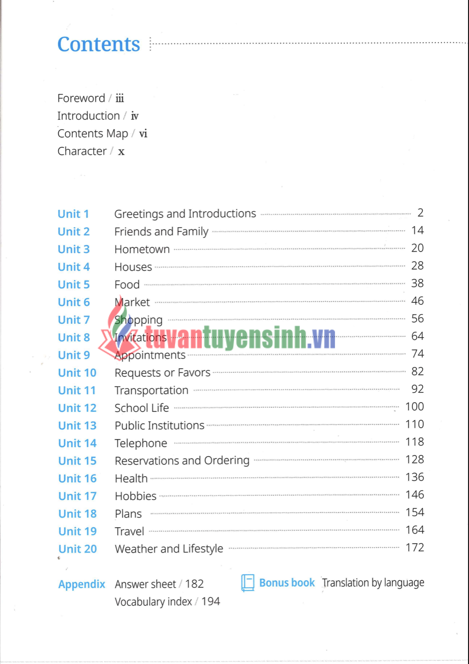 sách Yonsei 2 Nghe Đọc phụ lục 8