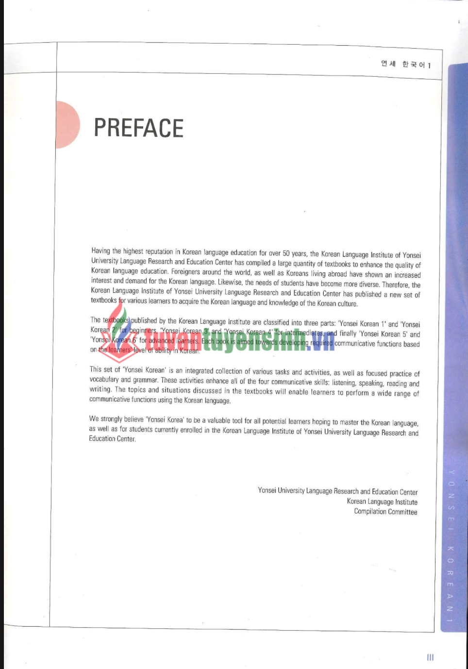 sách Yonsei Korean English Version 1-1 1